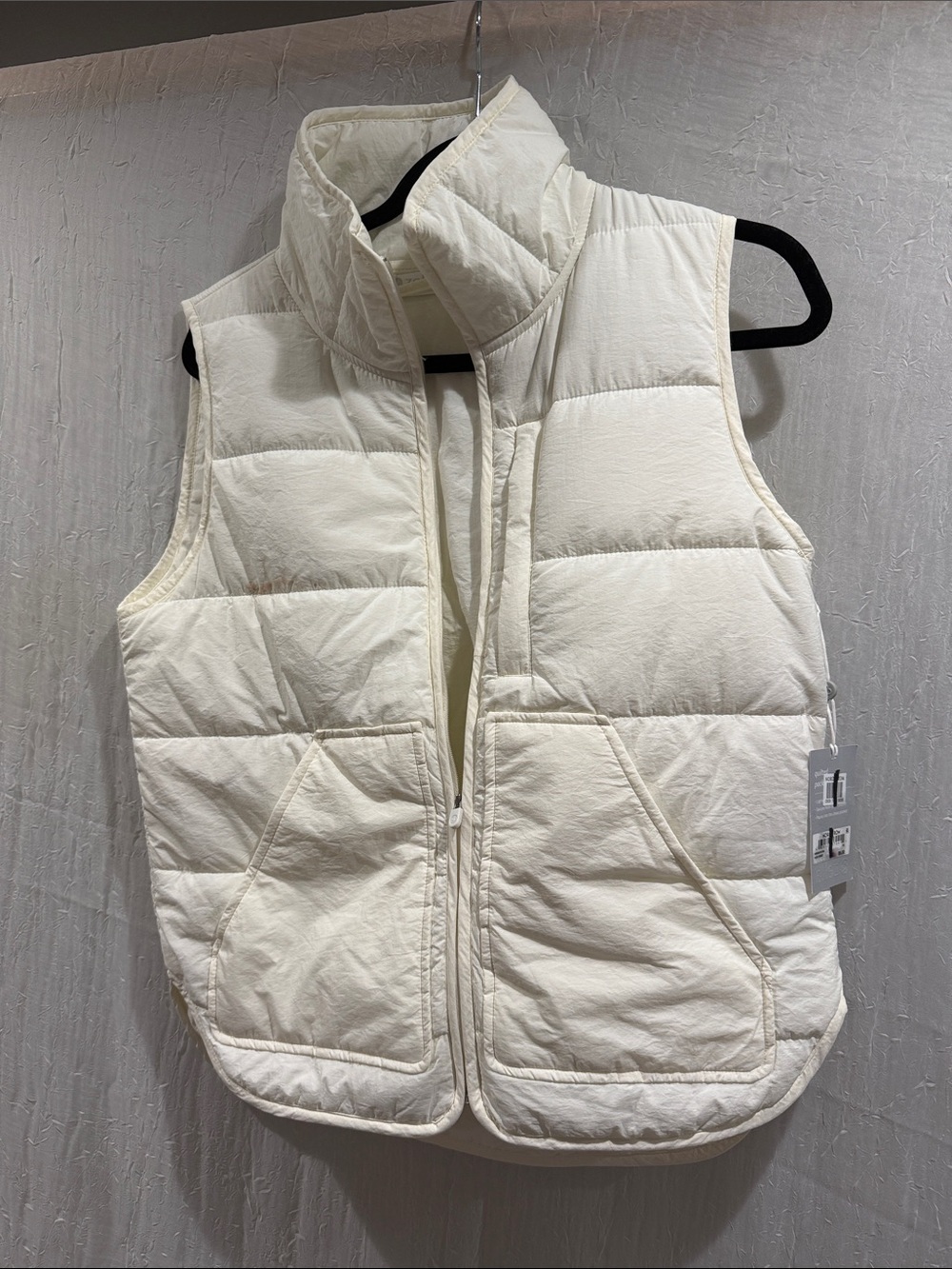 Zella Cream Quilted Puffer Vest for Kids